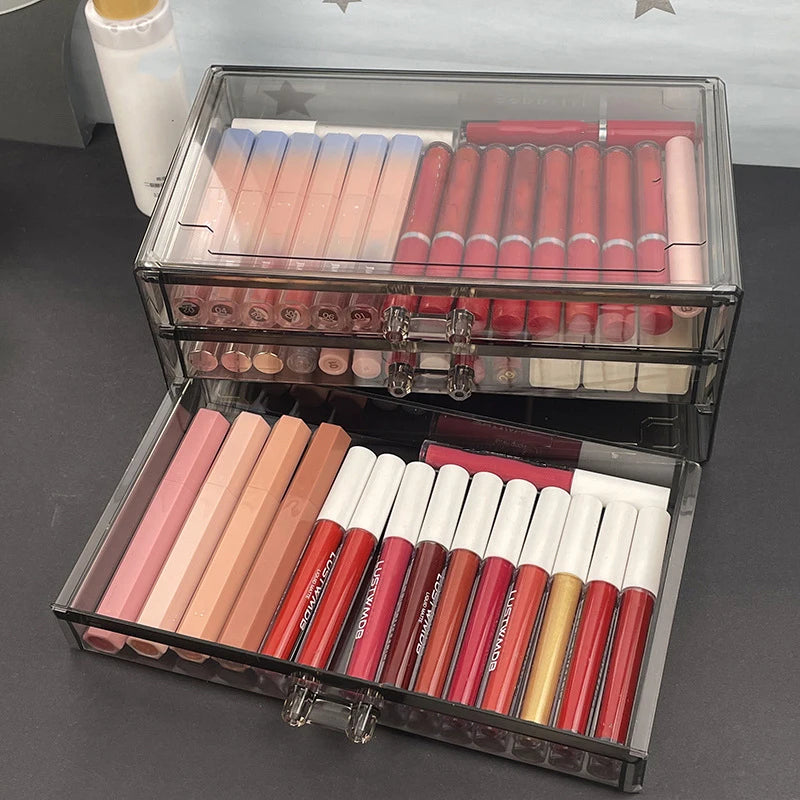 Clear Acrylic Makeup Organizer with 4 Drawers