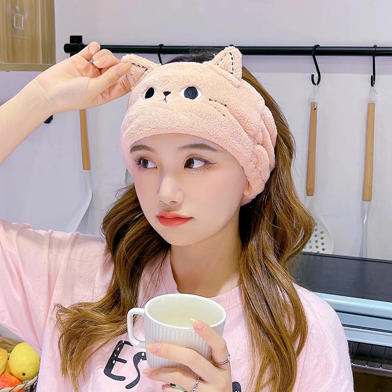 Plush Spa Headband - Soft Face Washing Hair Band for Skincare and Makeup Routine