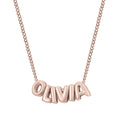 Personalized 3D Puff Name Necklace - 18k Gold Plated Custom Initial Letter Jewelry