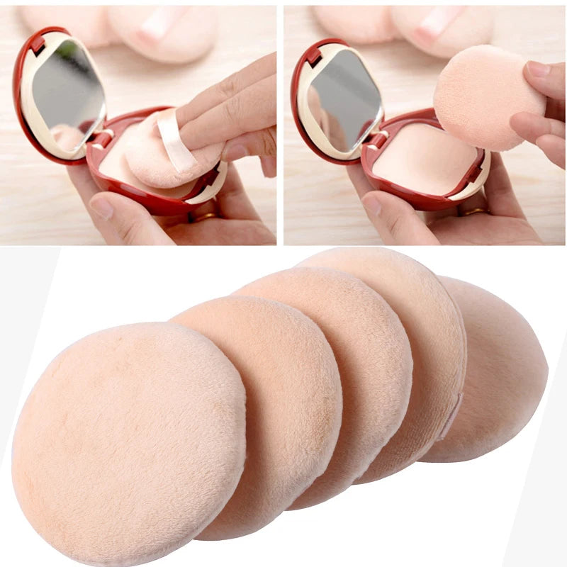 Soft Makeup Puff Set - 5 Pack Round Foundation Powder Applicators