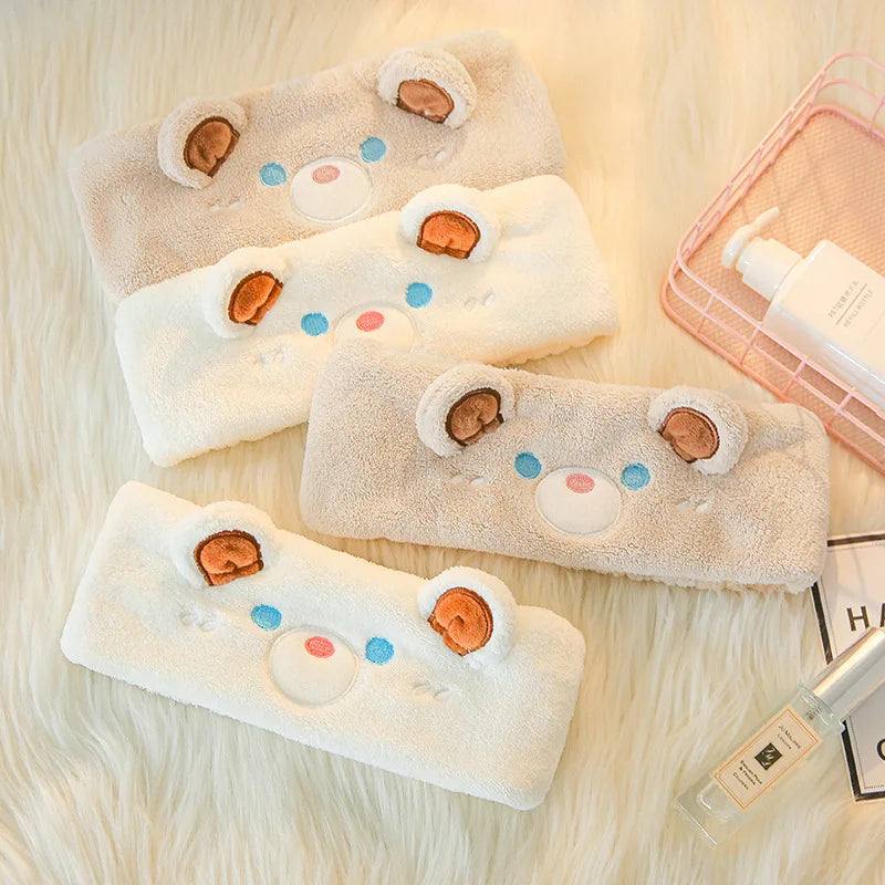 Plush Spa Headband - Soft Face Washing Hair Band for Skincare and Makeup Routine