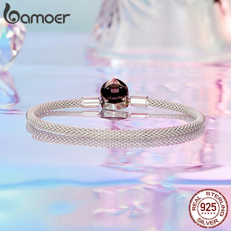 Sterling Silver Heart Bracelet - Elegant Bangle for Women