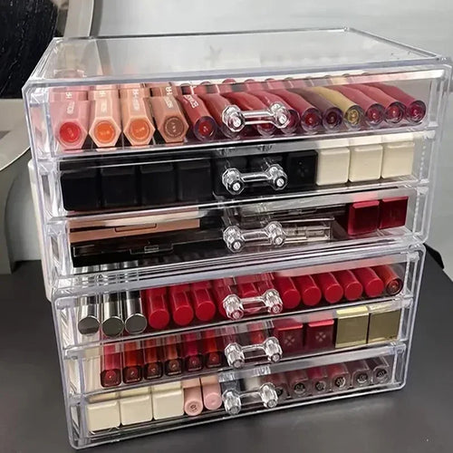 Clear Acrylic Makeup Organizer with 4 Drawers