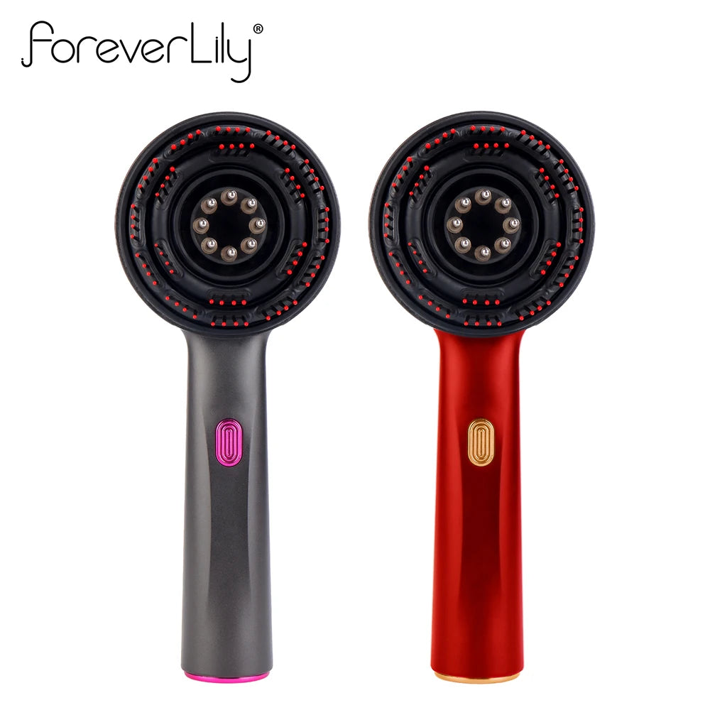Electric Massage Comb Vibration Red Light Therapy Hair Growth Massage Scalp Massage Brush Anti Hair Loss Liquid Oil Applicator