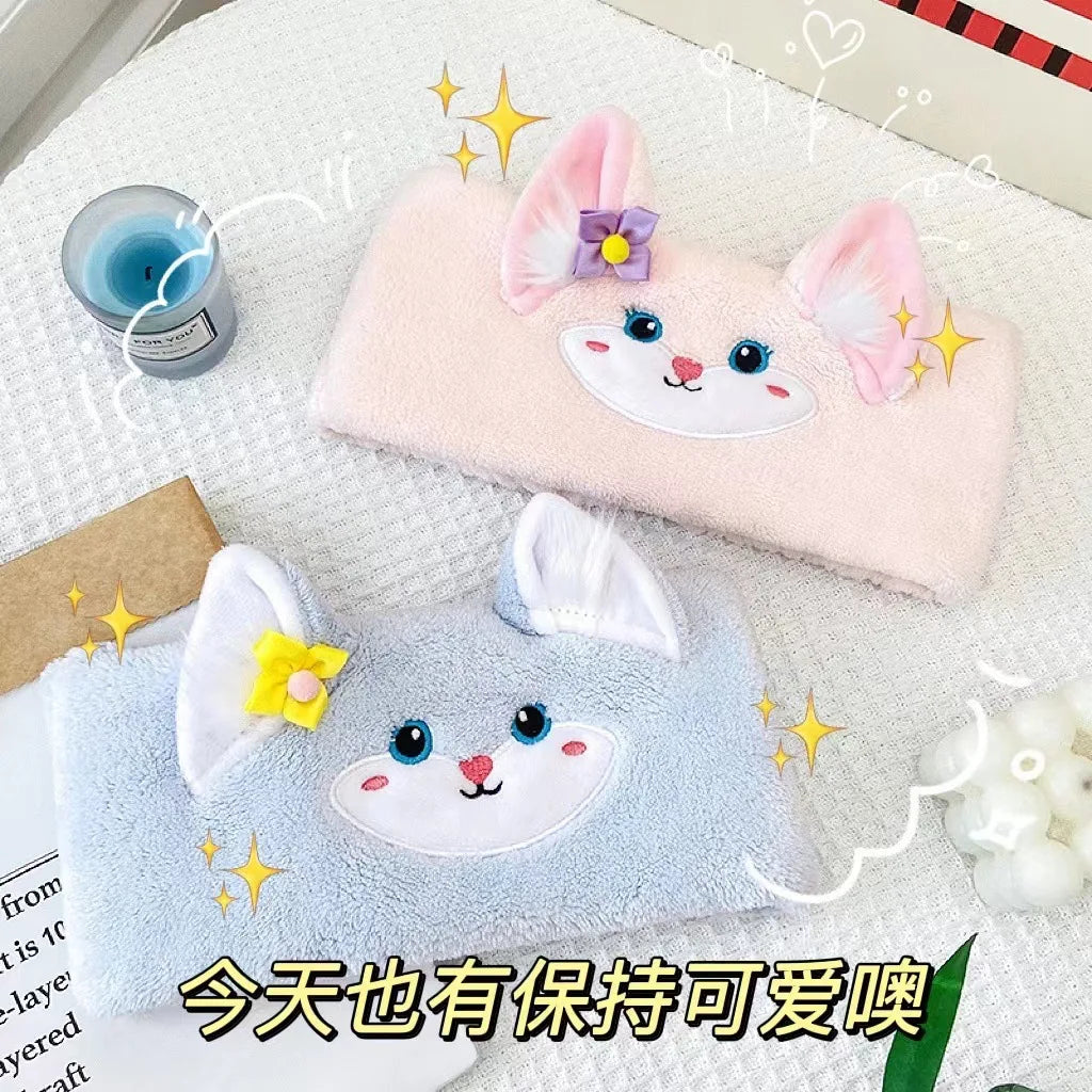Plush Spa Headband - Soft Face Washing Hair Band for Skincare and Makeup Routine
