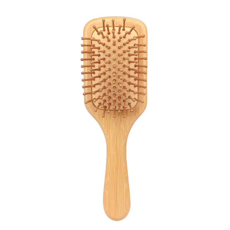 Bamboo Scalp Massage Hair Brush - Natural Wood Comb for Hair Growth and Scalp Health