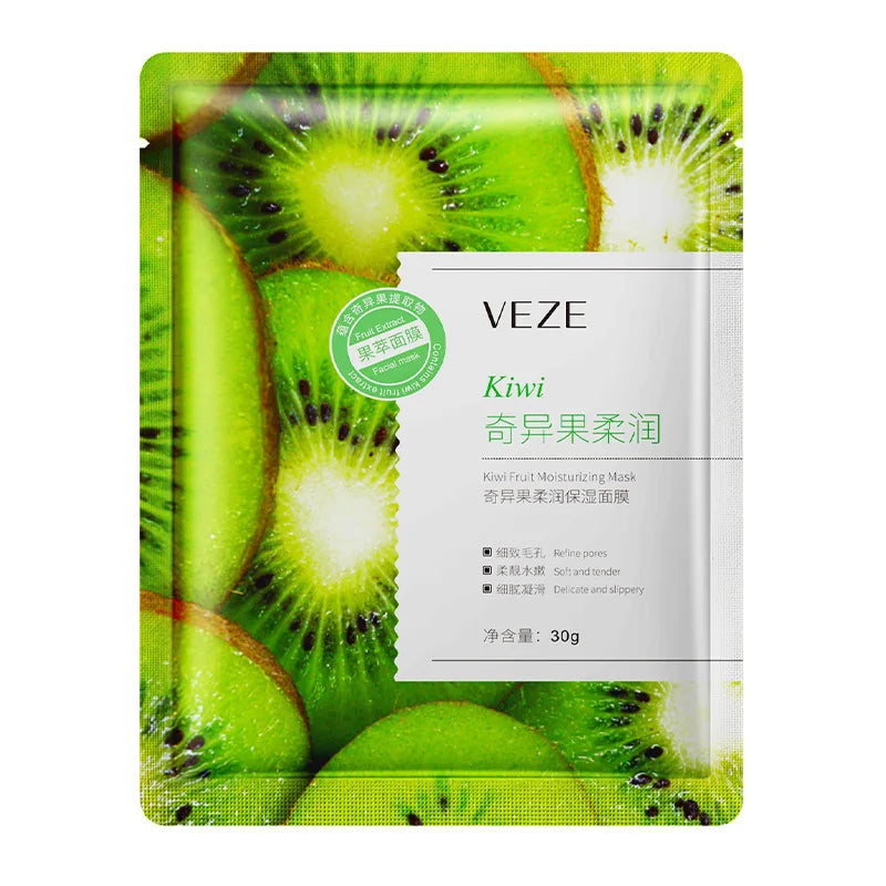 20Pcs Face Mask Sets Fresh Fruit Face Care Sheet Masks Hydrating Anti-aging Oil Control Acne Treatment Facial Mask Skin Care Set