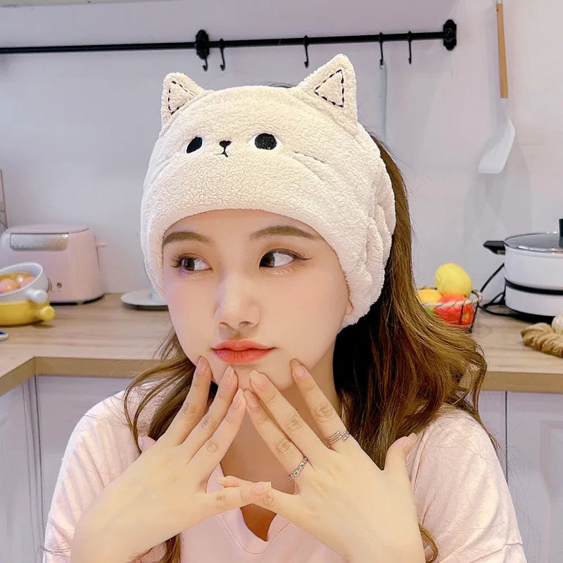 Plush Spa Headband - Soft Face Washing Hair Band for Skincare and Makeup Routine