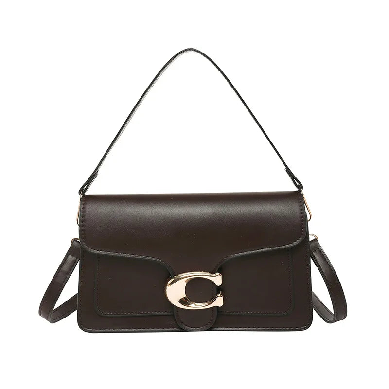 Niche Luxury Solid-Color Tote Bag 2026 New Arrival Fashionable Vintage Versatile Minimalist Crossbody Square Bag