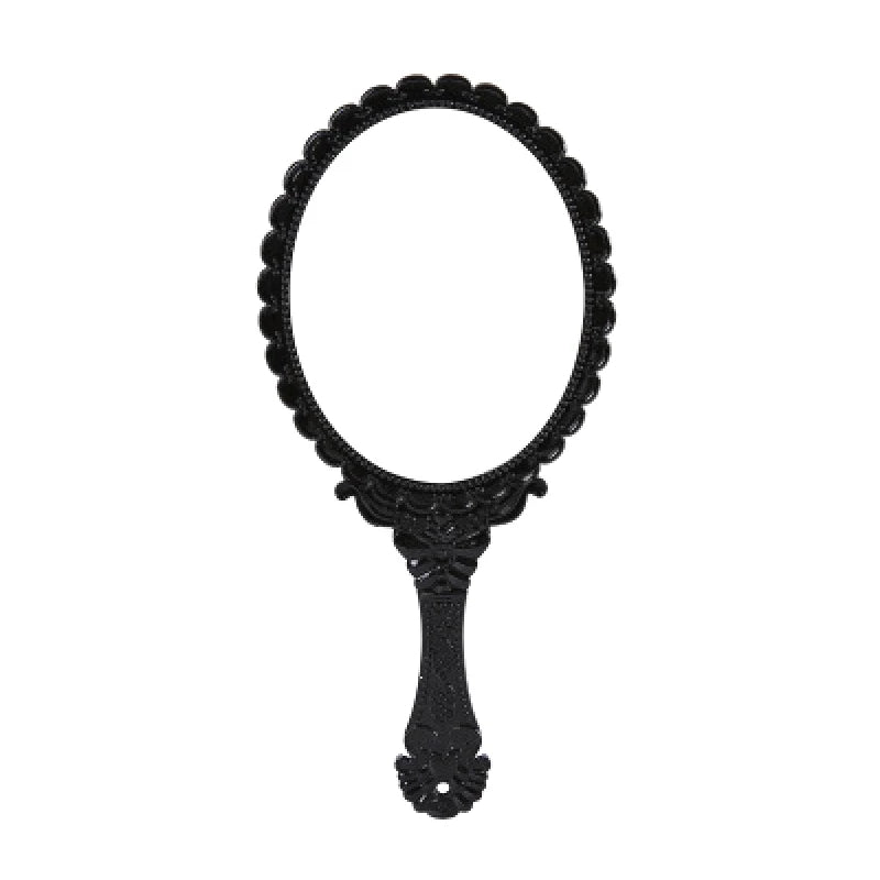 Portable Vintage Lace Makeup Mirror Hand Hold Oval Round Mirror Noble Restore Ancient Ways Court Mirror Beauty Tool