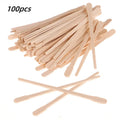 Wooden Wax Applicator Sticks - 100 Pack Disposable Hair Removal Spatulas
