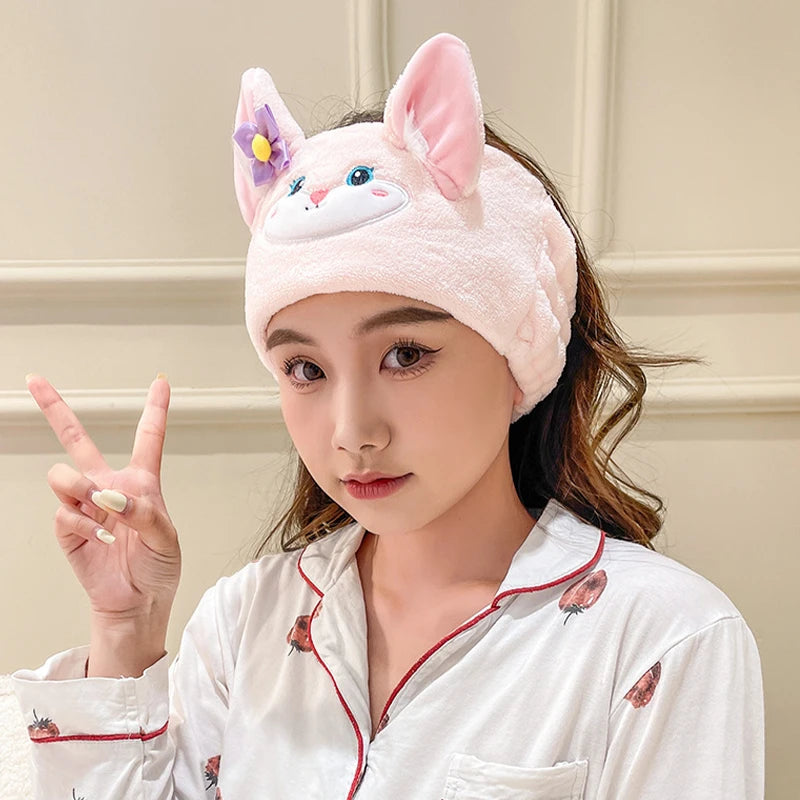 Plush Spa Headband - Soft Face Washing Hair Band for Skincare and Makeup Routine