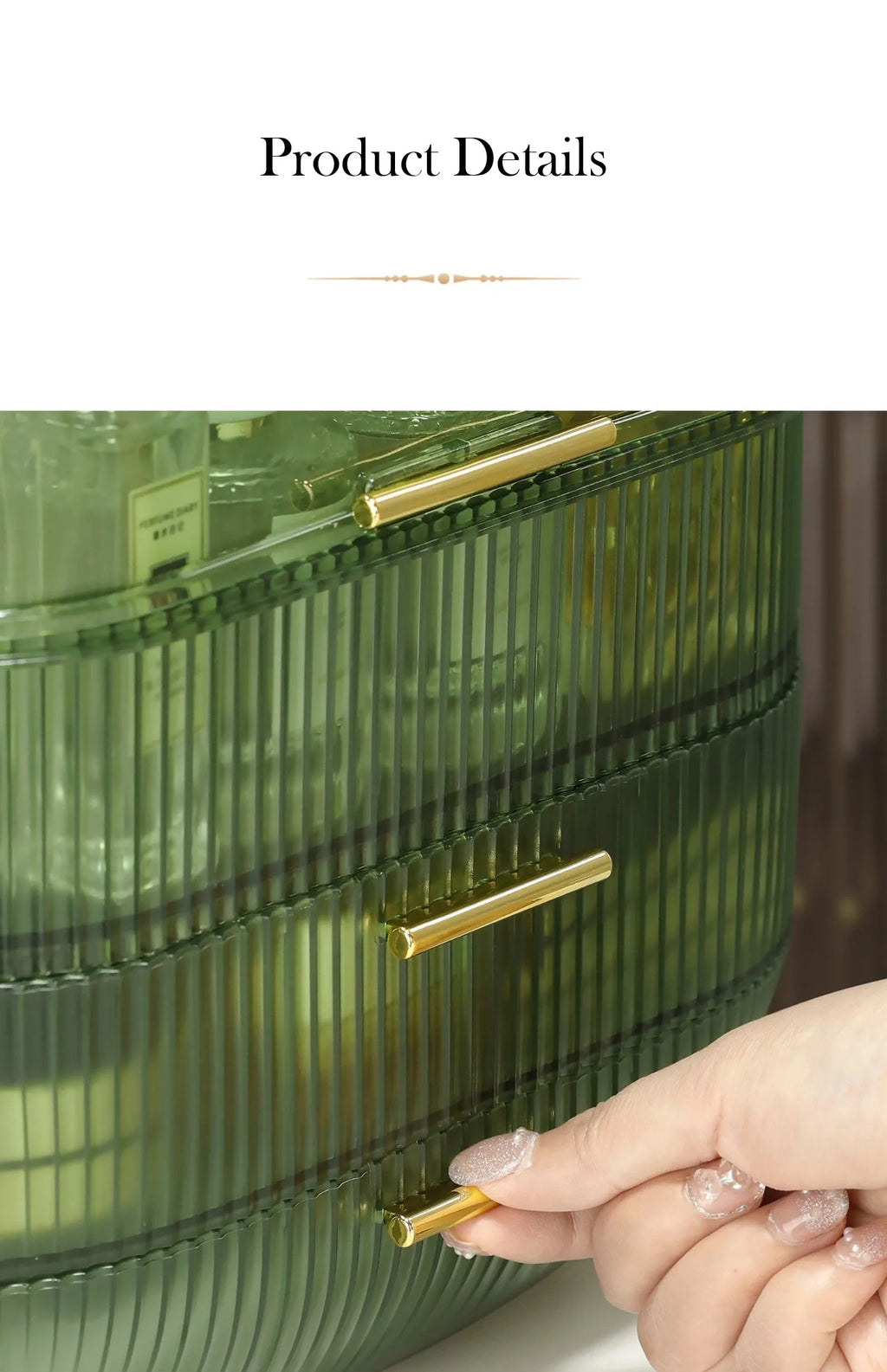 Large Makeup Organizer with Drawers and Lid - Dustproof Cosmetics Storage Box