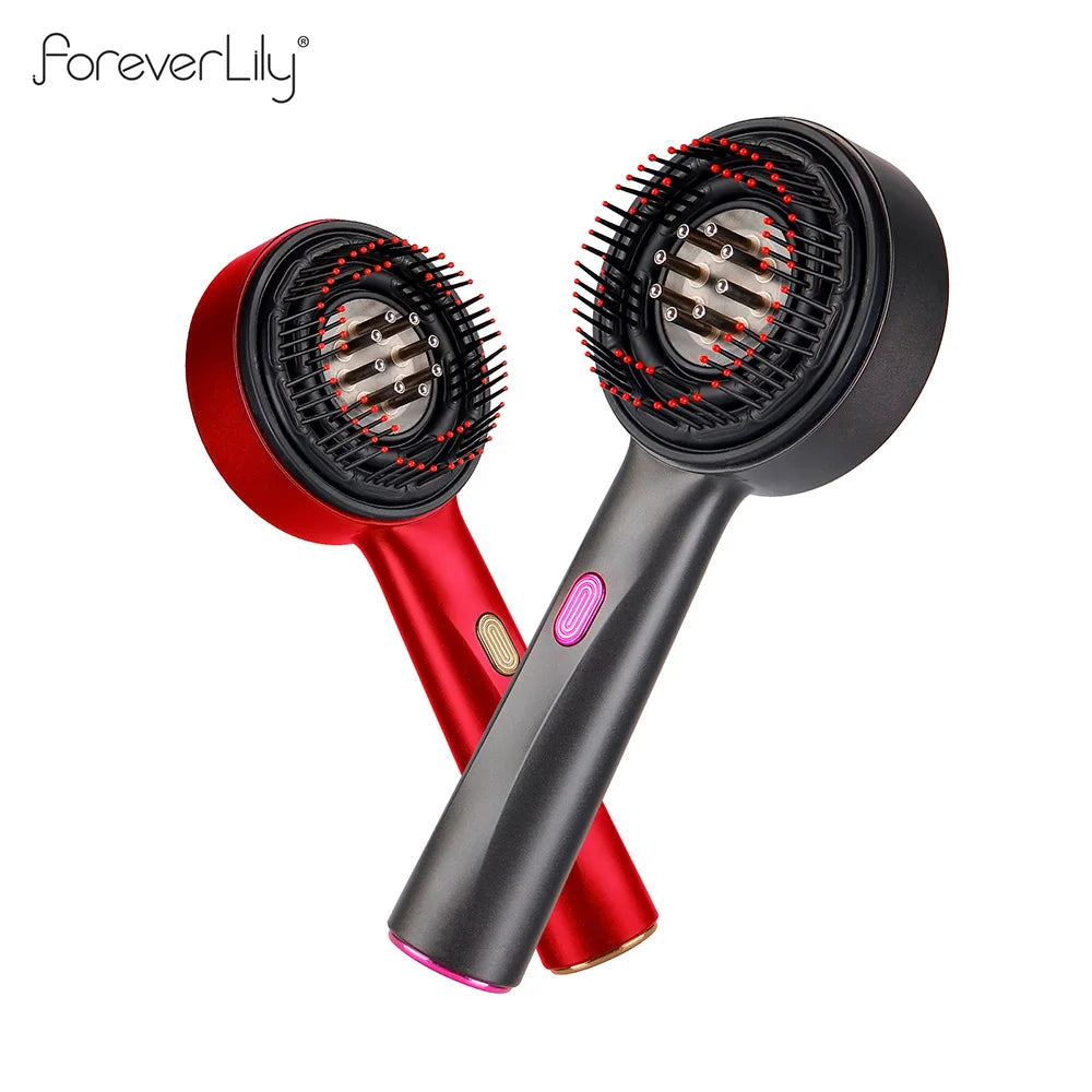 Electric Massage Comb Vibration Red Light Therapy Hair Growth Massage Scalp Massage Brush Anti Hair Loss Liquid Oil Applicator