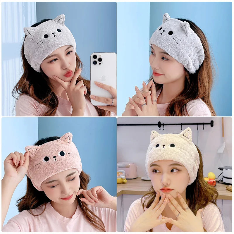 Plush Spa Headband - Soft Face Washing Hair Band for Skincare and Makeup Routine
