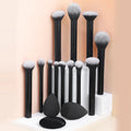 15pcs professional makeup brush set - classic everyday including 2pcs bevel and water drop beauty egg, 1 powder puff beauty tool