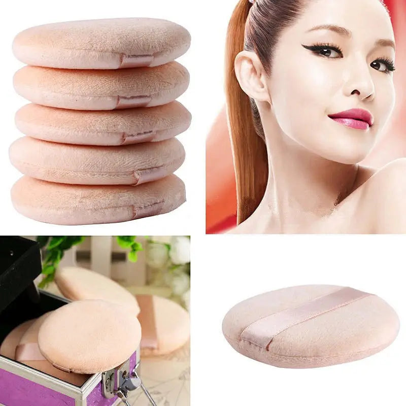 Soft Makeup Puff Set - 5 Pack Round Foundation Powder Applicators