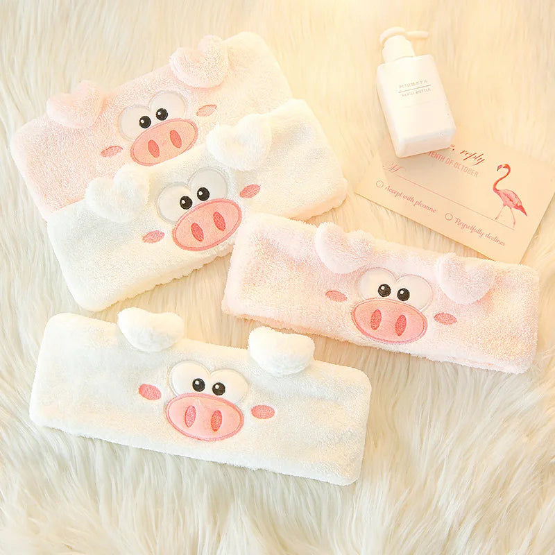 Plush Spa Headband - Soft Face Washing Hair Band for Skincare and Makeup Routine