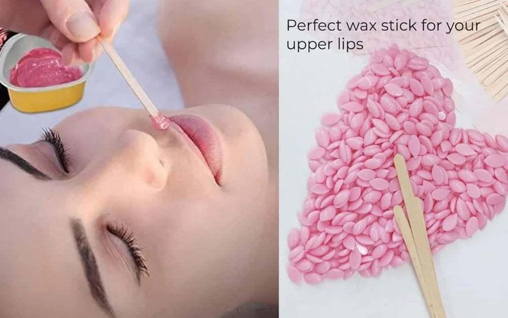 Wooden Wax Applicator Sticks - 100 Pack Disposable Hair Removal Spatulas
